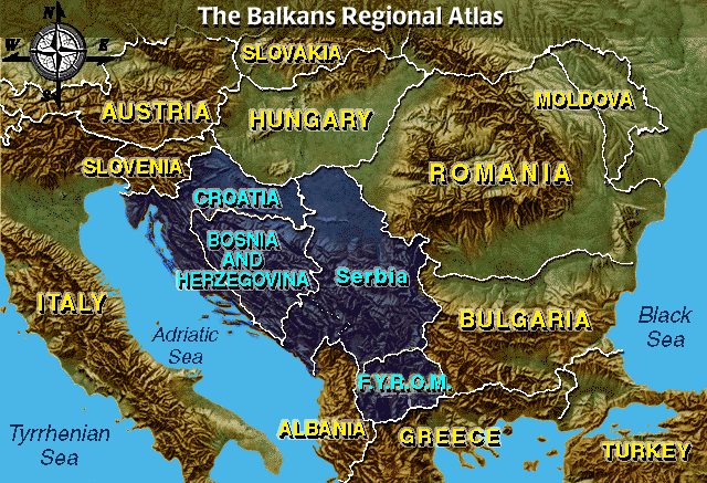 Map fom the Balkans Regional Atlas