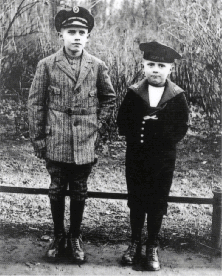 Old picture of two small boys