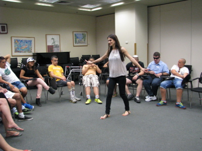 Ofek Liyladenu’s facilitator on the training day.