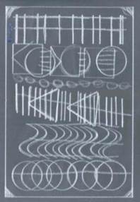 Afbeelding met tekst, tekening, Lettertype, schets